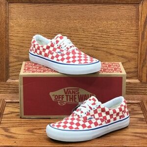 Vans‎ Era Pro Checkerboard Rococco Red Shoes